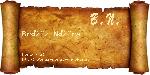 Bráz Nóra névjegykártya