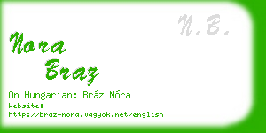 nora braz business card